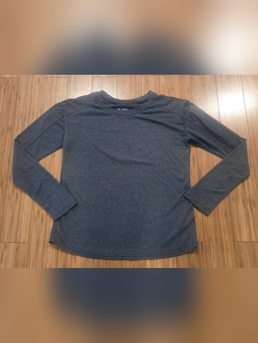 Zella Heathered Charcoal Crewneck Top - Gray